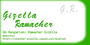 gizella ramacher business card